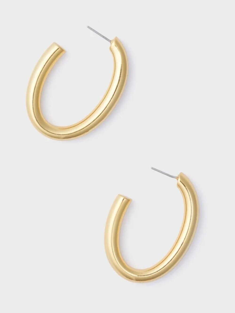 Tuckernuck Classic Gold Oval Hoops in Gold New One Size Womens Jewelry